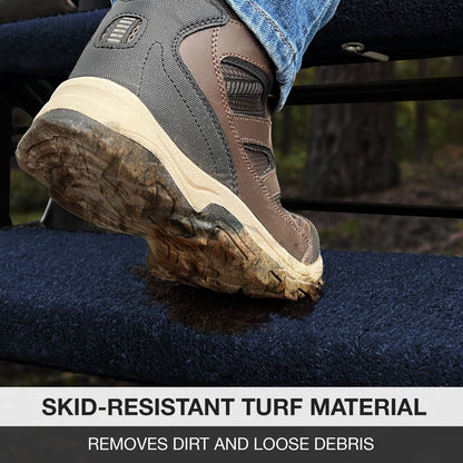 Prest-O-Fit 3-Pack 2-4048 Wraparound Radius RV Step Rug Imperial Blue 22 in. Wide