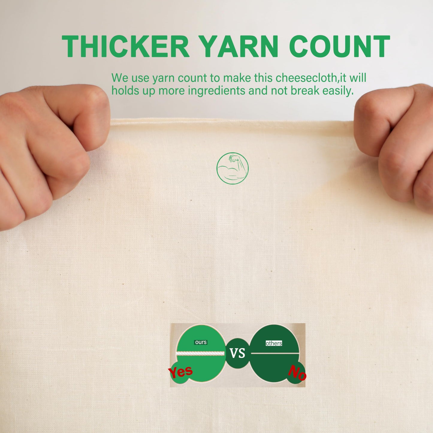 YJL Cheesecloth - 54 Sq Ft, 100% Cotton, Grade 90 Unbleached | Fine Cheesecloth for Cooking, Straining, Canning, Steaming & Reusable