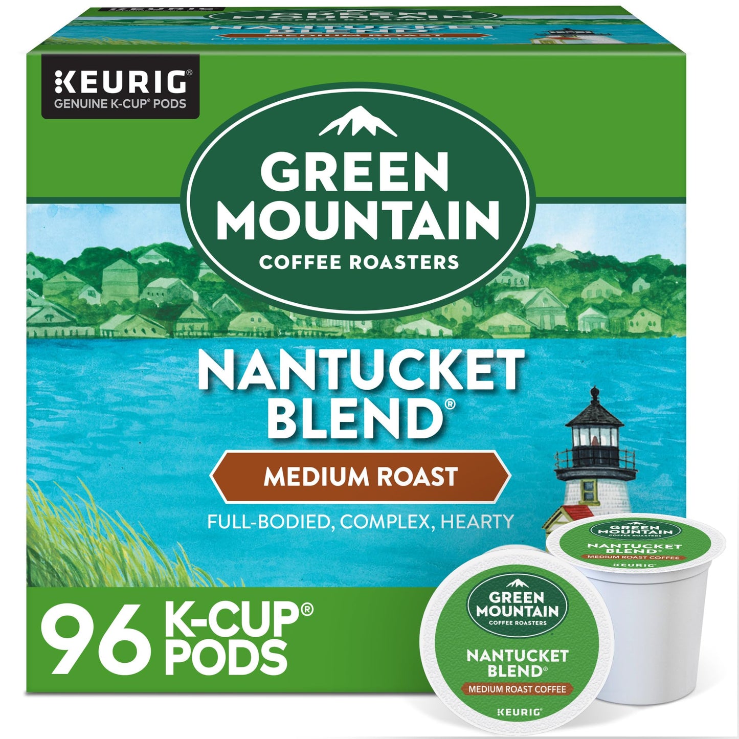 Green Mountain Coffee Roasters Nantucket Blend Keurig Single-Serve K-Cup Pods, Medium Roast Coffee, 96 Count