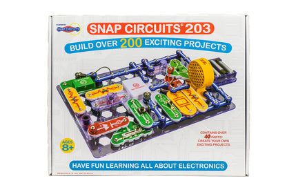 Snap Circuits 203 Electronics Exploration Kit | Over 200 STEM Projects | Full Color Project Manual | 42 Snap Modules | Unlimited Fun
