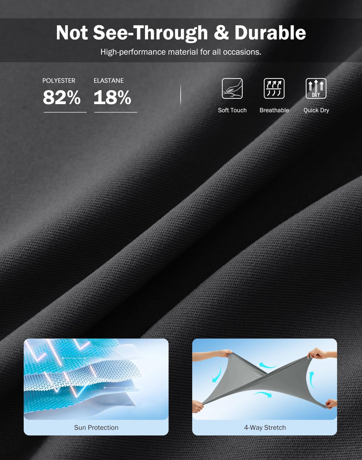 SANTINY 18" Skorts for Women 3 Pockets High Waist Long Athletic Tennis Skirt Golf Skort for Casual Summer Travel (Black_XL)