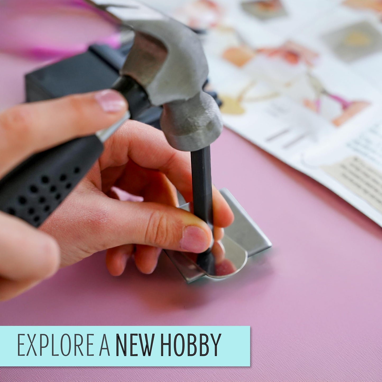 STMT D.I.Y. Hand Stamped , DIY Personalized Stamp Jewelry, Great Teenage Birthday Gift, Unique Handmade Jewelry & Name Plates, Bead Kits for Kids, Teens & Adults Ages 14+