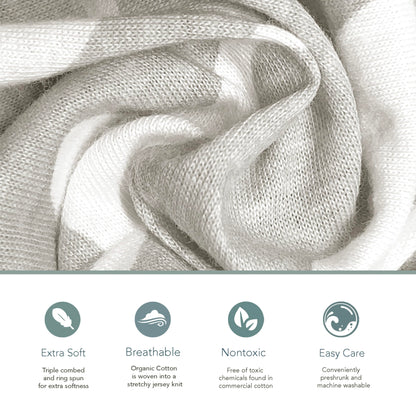 100% Organic Cotton Fitted Sheets for Graco Pack n Play, Babyletto, Pamo Babe, Hiccapop, Dream on Me, Evenflo, Baby Trend, Hygge Hush Portable/Mini Crib/Playards, Beka Bedside Bassinet 2 Pk