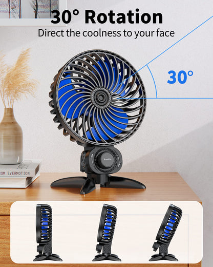 AaoLin USB Small Fan, Desk Fans with CVT Variable Speeds, Strong Cooling Airflow, Quiet Portable, Desktop Mini Personal Fan for Room, Home,Office, Bedroom-USB Powered