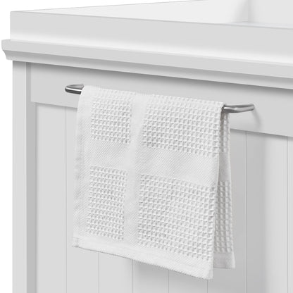 Yaheetech Cat Litter Box Enclosure, Hidden Litter Box Furniture with Side Towel Bar, Wooden Cat Washroom, Storage Cabinet, Indoor Pet House, Side Table Nightstand, White