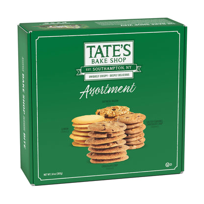 Tate's Bake Shop Cookies Gift Box, Chocolate Chip, Oatmeal Raisin, Salted Caramel and Lemon Cookies, 14 oz