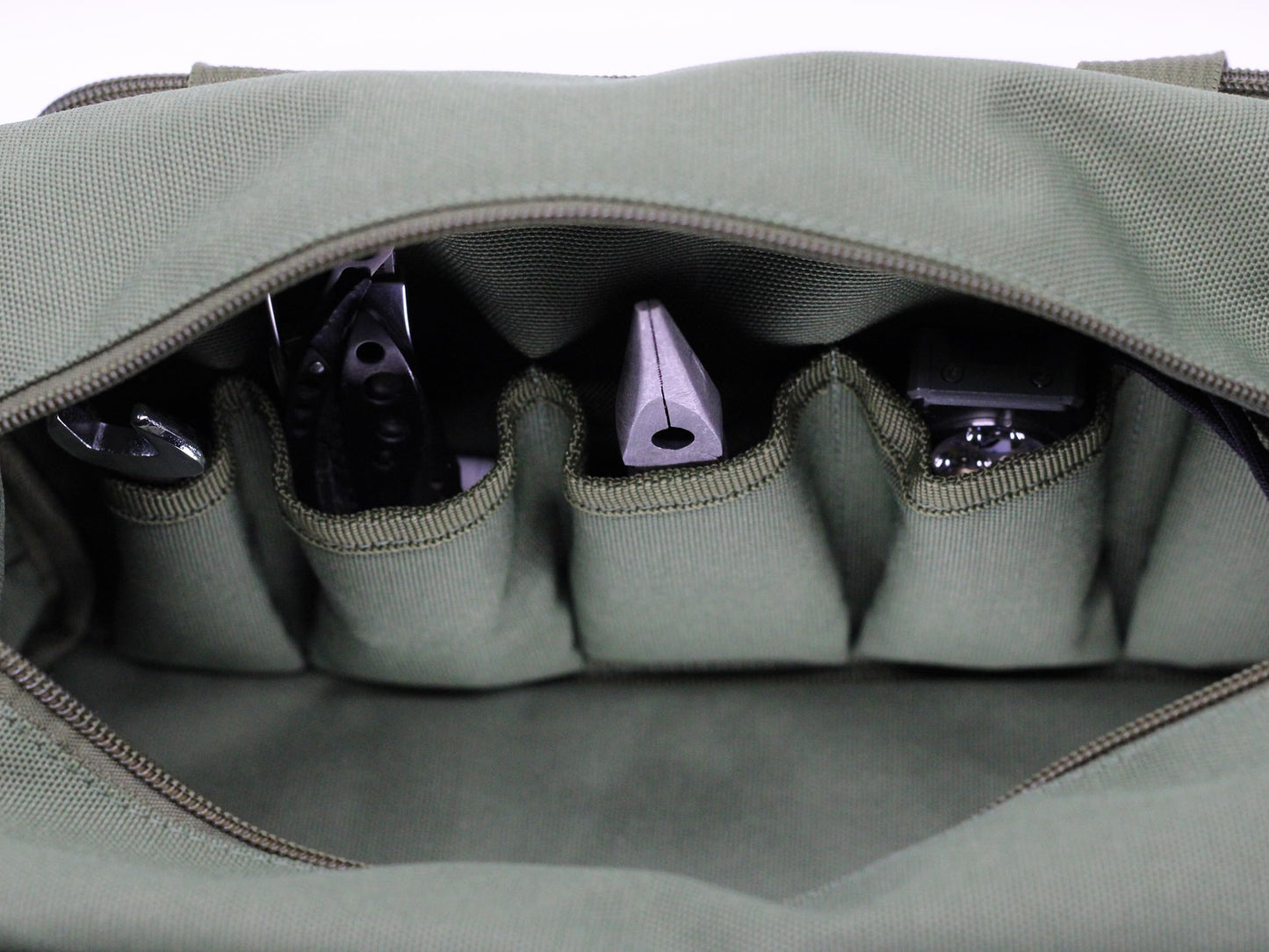 Coreflex 12-Inch Heavy Duty Tool Bag - Tactical, Gear, Range, EDC, Multi-Purpose Work Bag for Mechanics, Electricians, Carpenters, Builders, Plumbers (Olive Green)