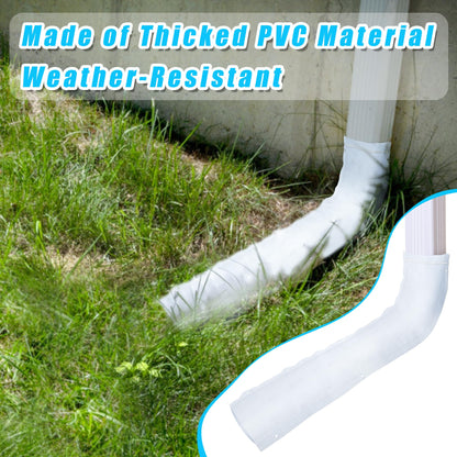 WUBOECE 1 Pack Gutter Downspout Extensions for Draining Away Downspout Extender Downspout Diverter, Fits All Standard Downspouts (White, 11"x48")