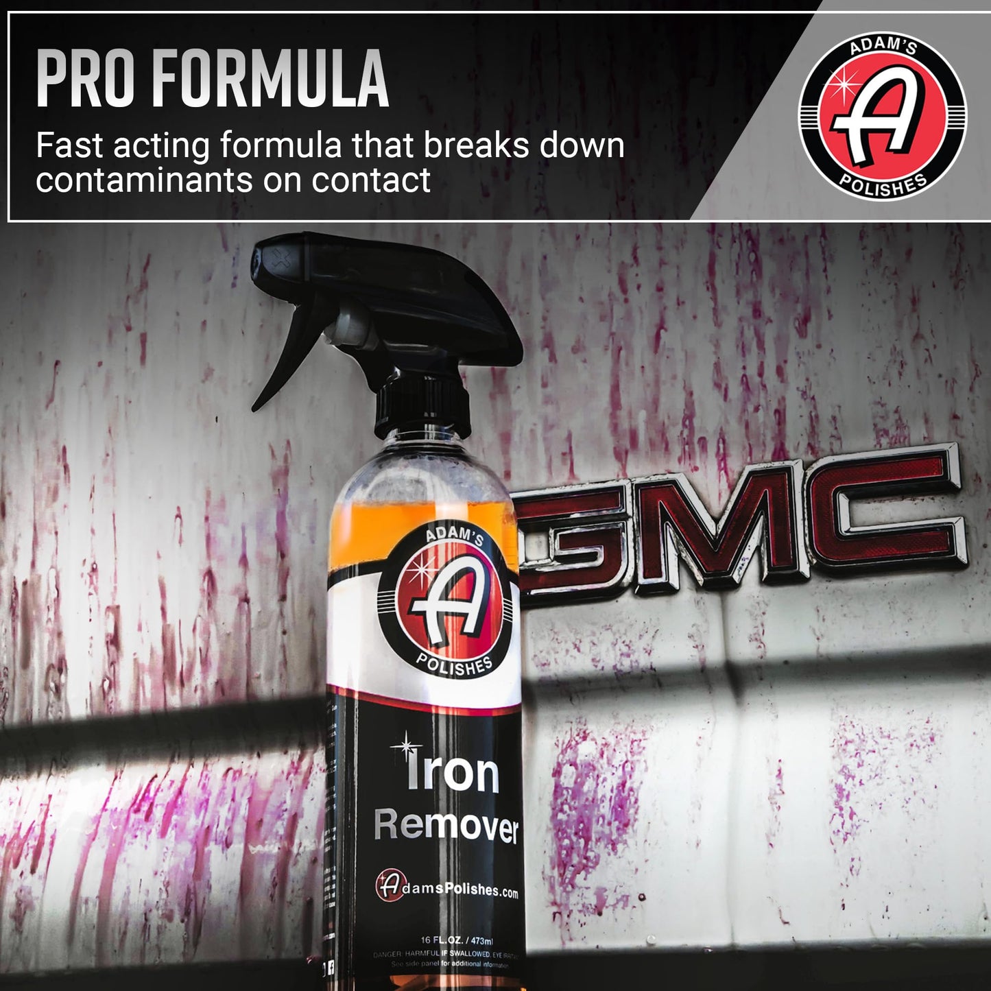 Adam's Iron Remover (16oz) - Iron Out Fallout & Stop Rust Remover Spray for Car Detailing Removes Iron Particles in Auto Paint, Wheels, Motorcycle, RV & Boat - Use Before Clay Bar, Wax or Car Wash