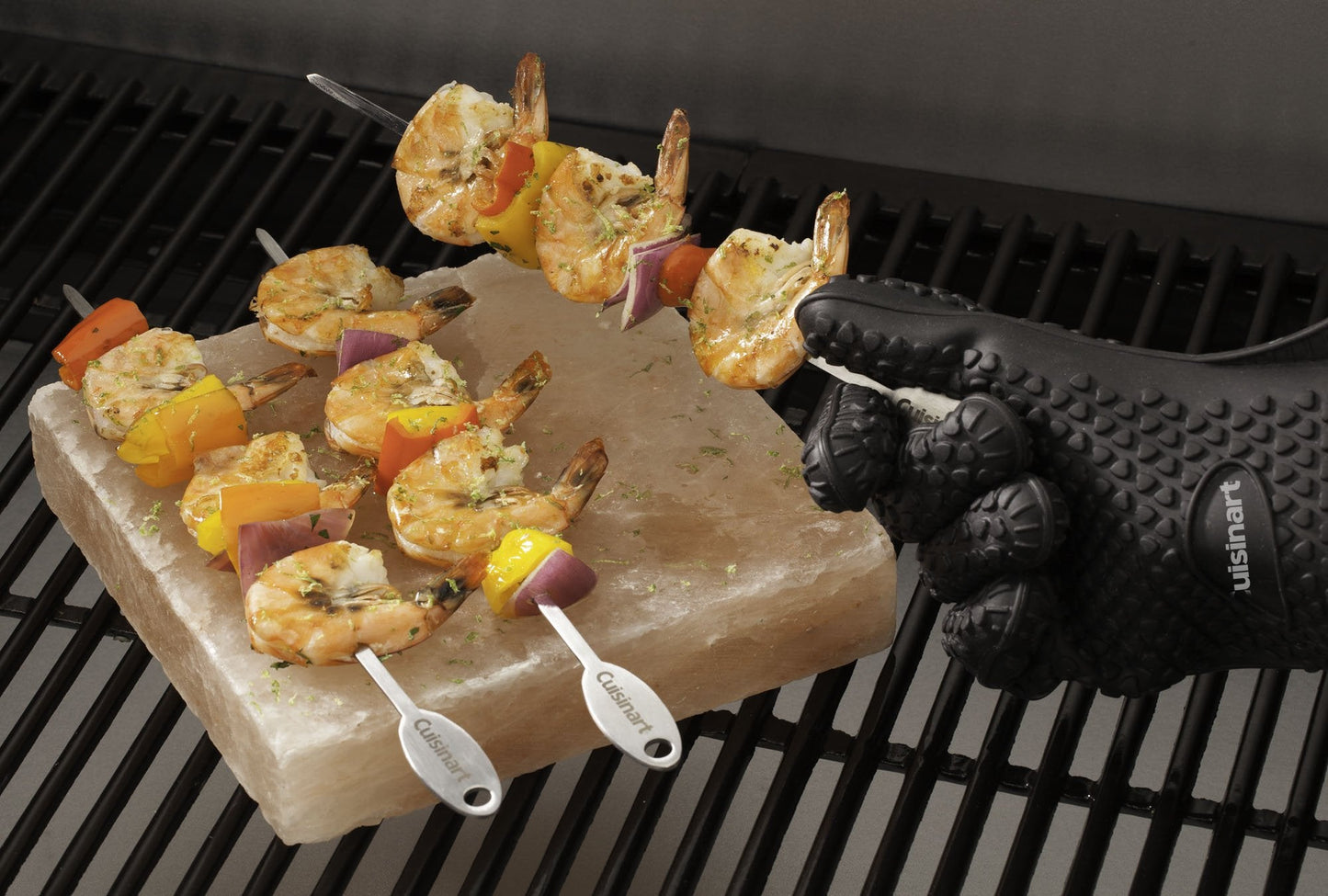 Cuisinart CGM-520 Heat Resistant Silicone Gloves, Black (2-Pack)