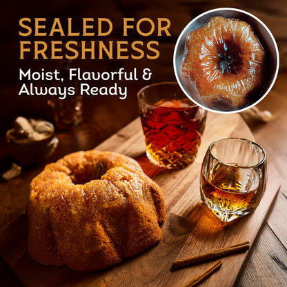 TORTUGA Southern Trio Gift Pack - Tennessee Whiskey, Kentucky Bourbon, & Moonshine Apple Pie - 3-4 oz Mini Cakes - The Perfect Premium Gourmet Gift for Gift Baskets, and Birthday Cakes for Delivery