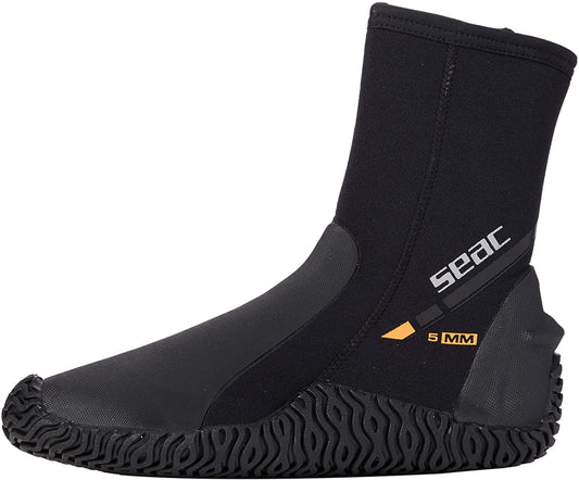 SEAC Basic HD, 5 mm neoprene diving boots with side zip and semi-rigid sole