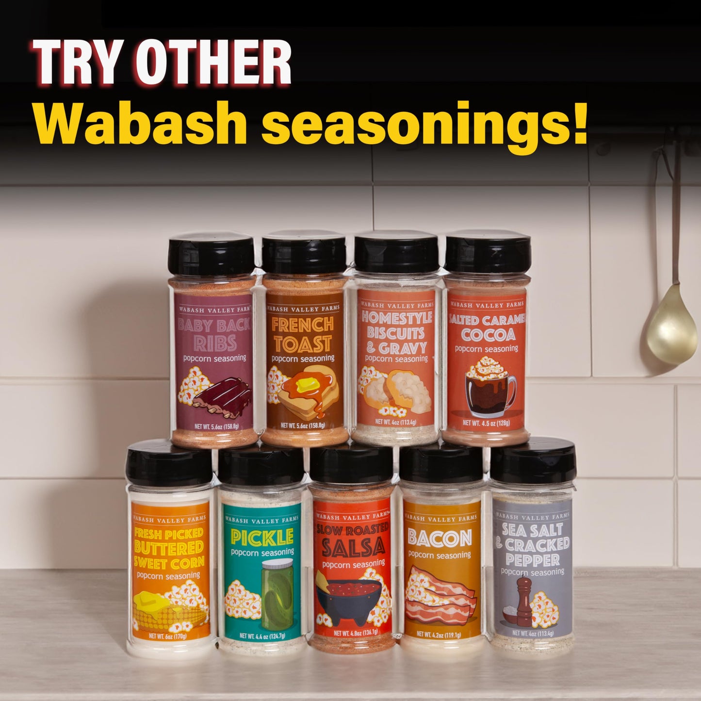 White Cheddar Cheese Popcorn Seasoning - Wabash Valley Farms White Cheddar Cheese Powder, Fat Free Powder for Popcorn, Seasoning (5.2 oz)