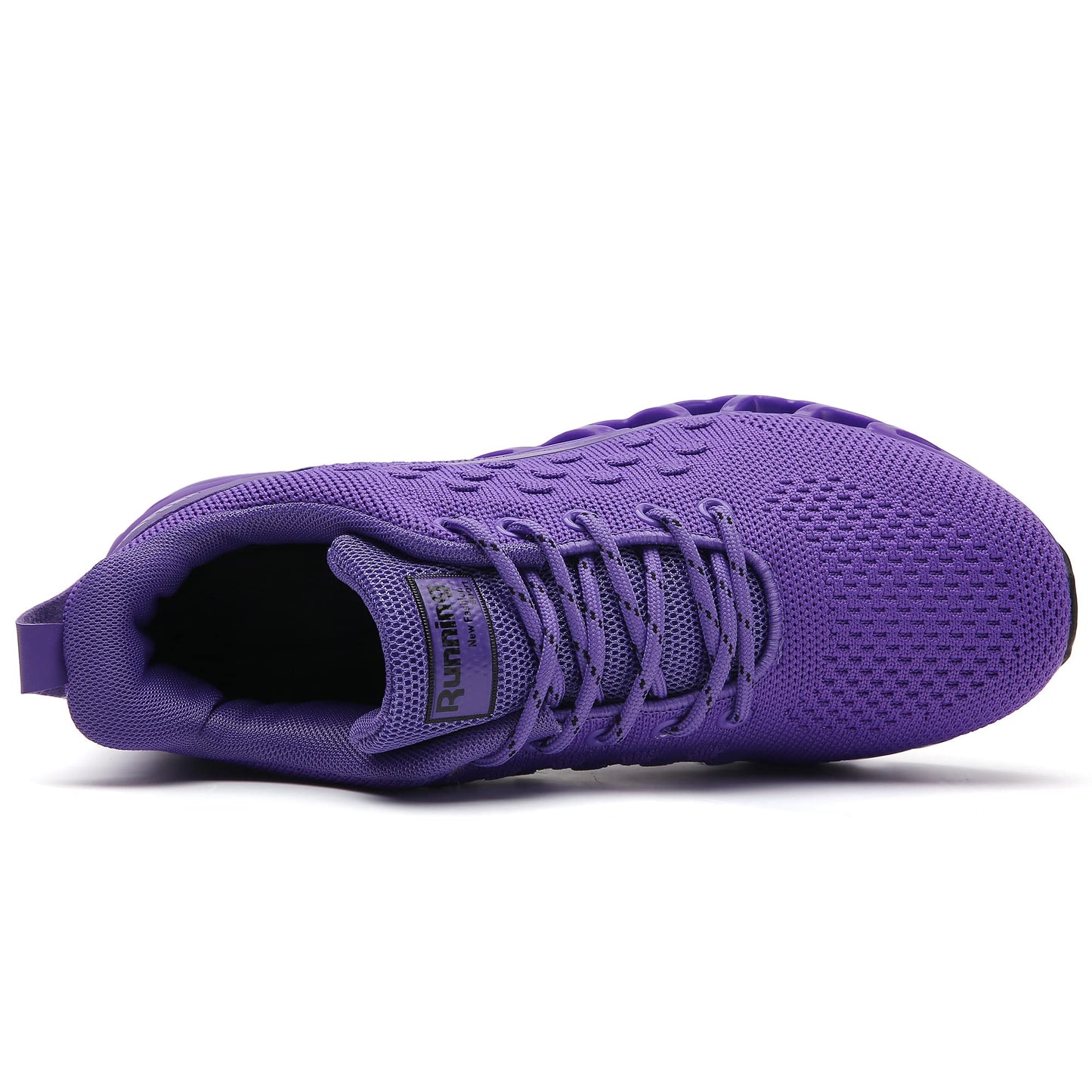 Running Sneakers for Womens Sport Shoes Purple Size 9 Lace up Athletic Tennis Walking Shoe Runner Gym Workout Jogging Sneaker