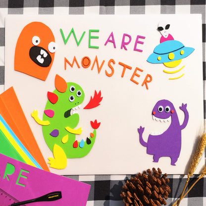 84PACK Foam Craft Sheets 8.5x5.5 inch Eva Color Bulk Foam Paper Set for Kids Classroom Art Craft Projects DIY Handcraft by MEARCOOH