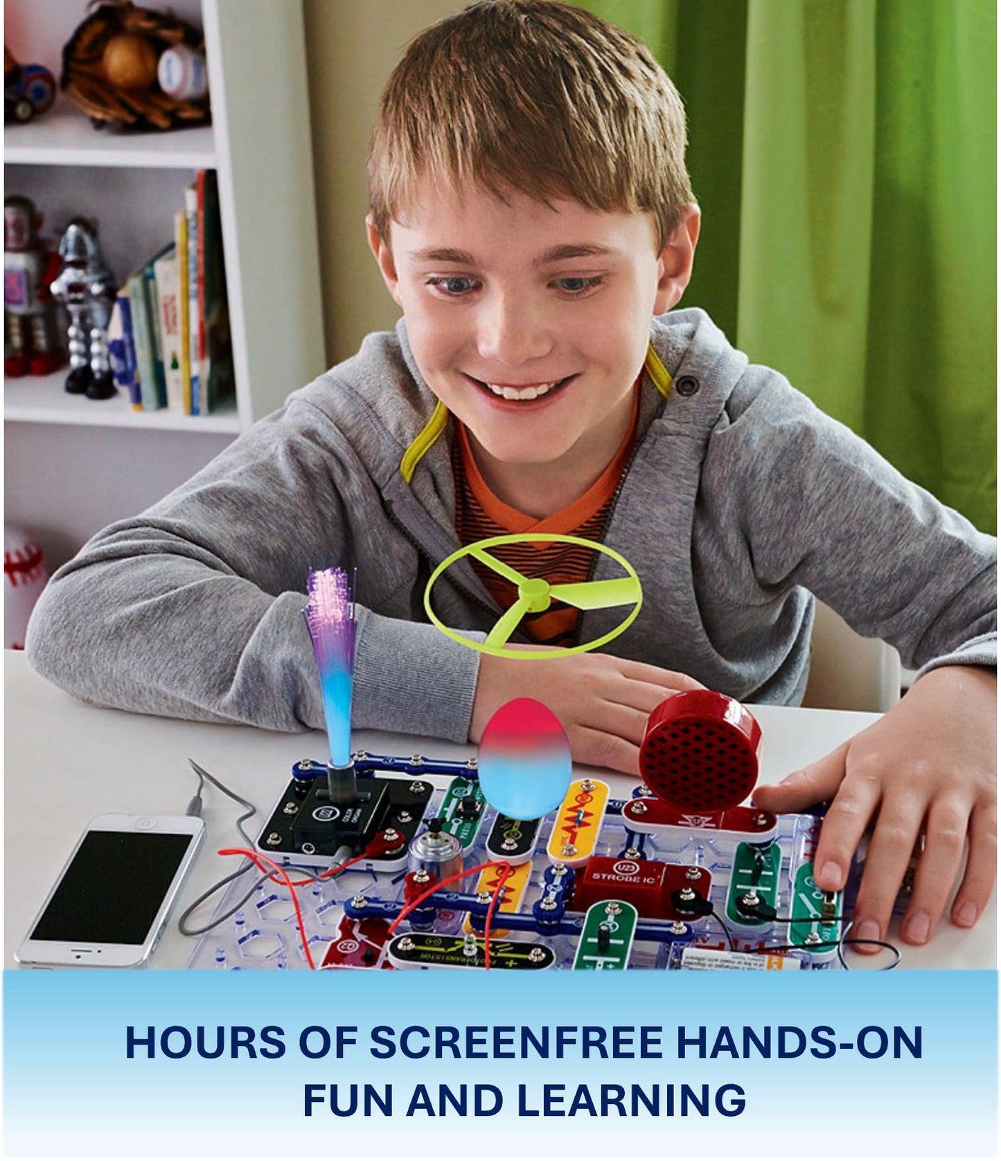 Snap Circuits Light Electronics Exploration Kit | Over 175 Exciting STEM Projects | Full Color Project Manual | 55+ Snap Circuits Parts | STEM Educational Toys for Kids 8+