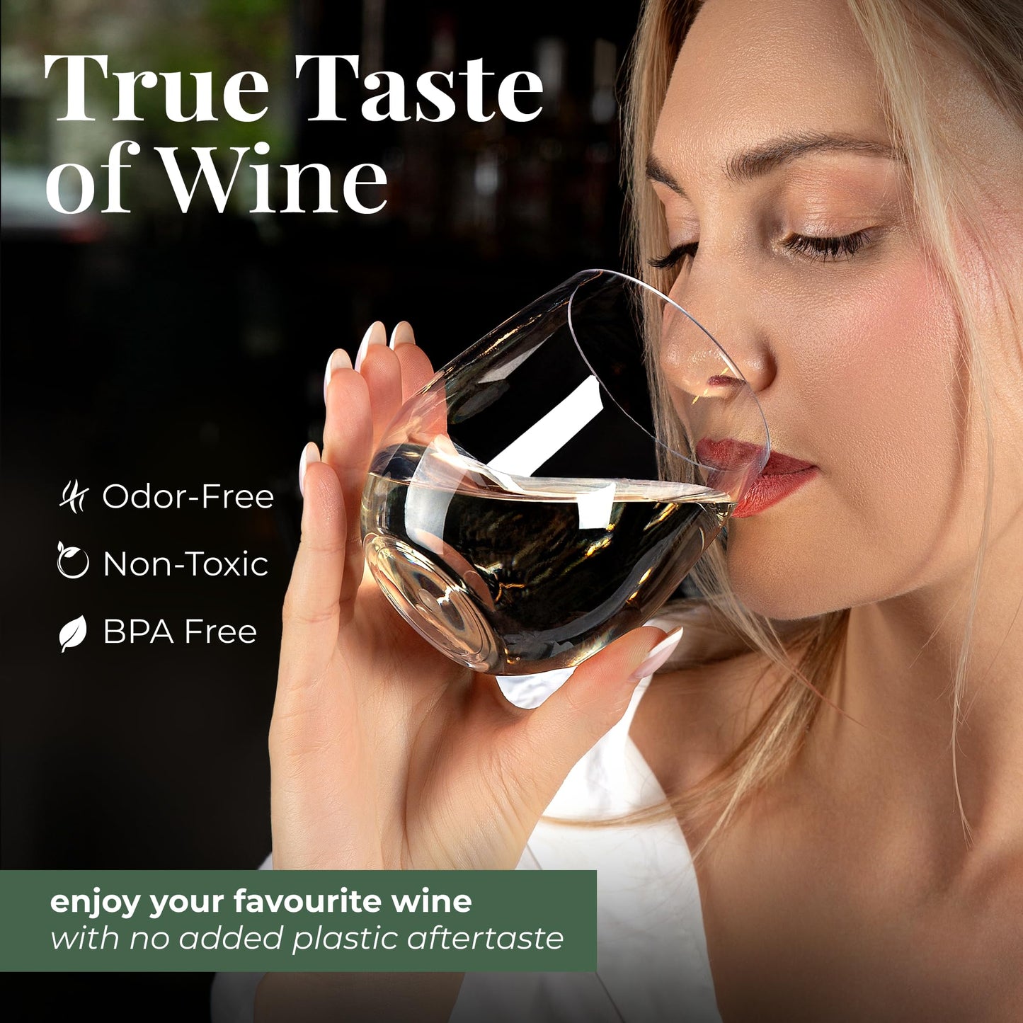 Vivocci Unbreakable Plastic Stemless Wine Glasses 12. 5 oz | 100% Tritan Heavy Base | Shatterproof Glassware | Ideal For Cocktails & Scotch | Perfect For Homes & Bars | Dishwasher Safe | Set of 6