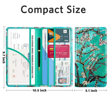 CoBak Car Registration and Insurance Holder - Vehicle Glove Box Car Organizer,Auto Truck Comparment Accessories Case with Magnetic Closure for Driver License,Cards