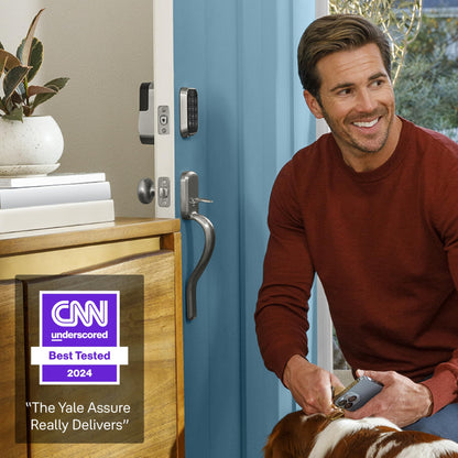 Yale Assure Lock 2 Deadbolt, Black Suede Smart Keyless Entry Door Lock with Wi-Fi Connected Keypad for Code Entry and Remote Access, YRD450-WF1-BSP