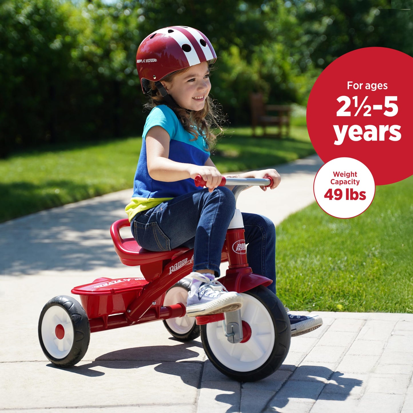 Toddler Bike, Toddler Toys, Kids Toys, Kids Bike, Tricycles for 3-5 Year Olds, Radio Flyer Red Rider Trike for Ages 2.5-5 (Amazon Exclusive)
