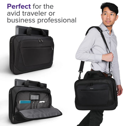 Targus CityLite Laptop Briefcase Shoulder Messenger Bag for 15.6-Inch Laptop, Black (TBT053US)