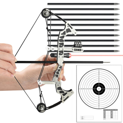 Archery Bow Set Laser Compound Bow Stainless Steel Training Bow Outdoor Sports Hunting Cool Stuff Professional Competition （Black）