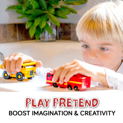 SplashEZ Mold Free Baby Bath Toys, No Hole Bath Toys for Toddlers, Bathtub Cars Set for Kids Ages 1-3, No Mold Floating Water Vehicles Set for Pool, BPA-Free, Safe, Fun, Infant Ages 1 3 6 12 18 Months