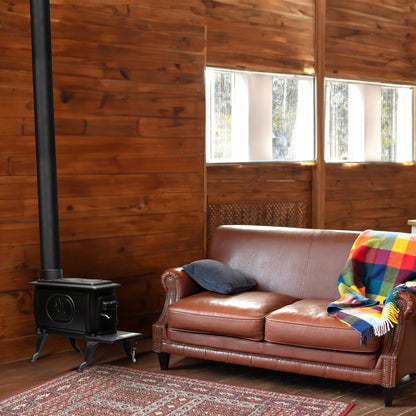 US Stove Company Cast Iron Wood Stove with Cool Touch Safety Handle, Heats up to 54,000 BTUs