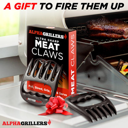 Alpha Grillers Meat Shredder Claws - Grilling Accessories Gifts for Men Dad Him Husband Son Boyfriend Birthday - BBQ Accessories Grill Puller for Cooking Shredding Barbecue Smoker Pulled Pork Chicken