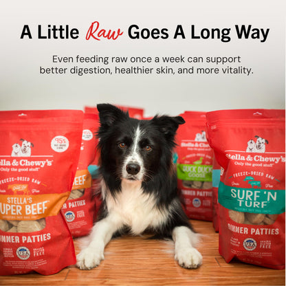 Stella & Chewy's Freeze-Dried Raw Dinner Patties - Chicken Recipe - High Protein Grain-Free Puppy & Dog Food - Perfect For Picky Eaters - 5.5 oz