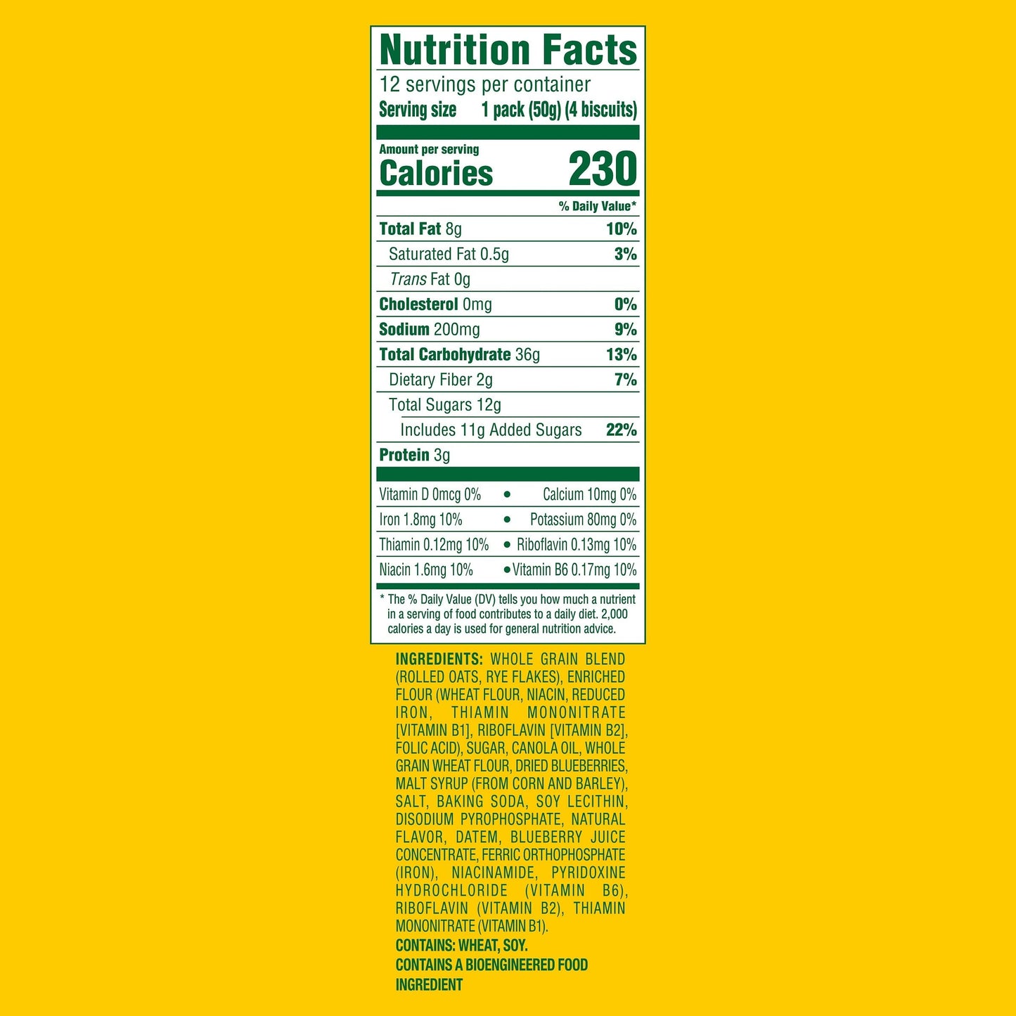 belVita Blueberry Breakfast Biscuits, Value Pack, School Snacks, 12 Packs (4 Biscuits Per Pack)