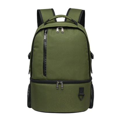 TUGUAN Insulated Cooler Backpack 38/42 Cans Double Deck Leakproof Lightweight Soft Lunch Backpack Small Cooler Bag Beach Picnic, Green