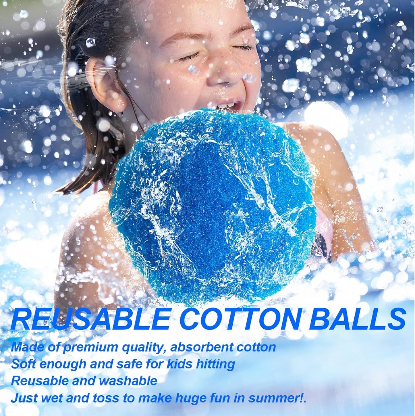 60 Pcs Reusable Water Balls, Reusable Water Balloons for Outdoor Toys and Games, Water Toys for Kids and Adults Boys and Girls - Summer Balls for Pool and Backyard Fun