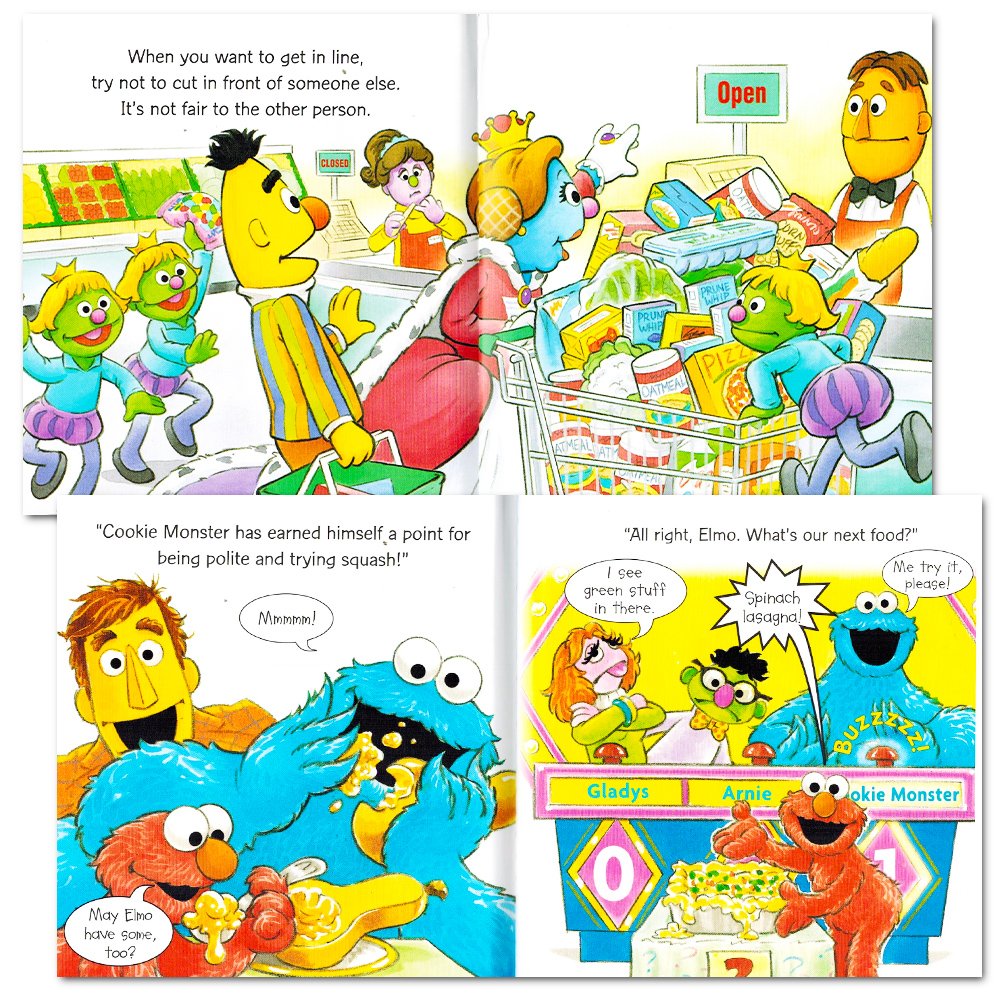 Sesame Street Elmo Manners Books for Kids Toddlers - Set of 8 Manners Books