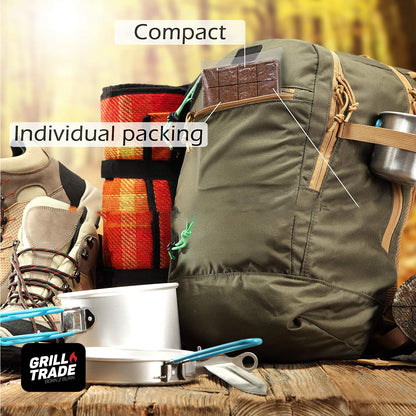 Grill Trade Fire Starter Squares 144, Easy Burn Your BBQ Grill, Camping Fire, Wood Stove, Smoker Pellets, Lump Charcoal - Fireplace Cubes - Ideal Barbeque Accessories