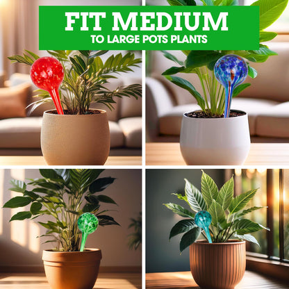 Besti Self-Watering Globes – 4-Pack Extra Large Watering Globes for Plants – Automatic Watering System for Potted Plants – Holds 380-400ml, Waters Plants Up to 2 Weeks (Set of 4 Extra Large)