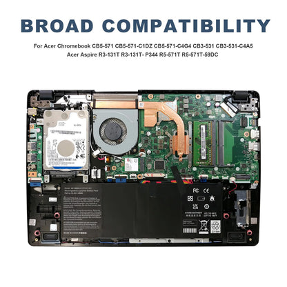 AC14B8K Laptop Battery for Acer Aspire R3-131T R5-471T R5-571T R5-571TG E3-111 E3-112 ES1-511 ES1-512 ES1-531 ES1-520 ES1-111M R7-371T R7-372T V3-111 fits KT.0040G.004, KT0030G.004, 3ICP5/57/80