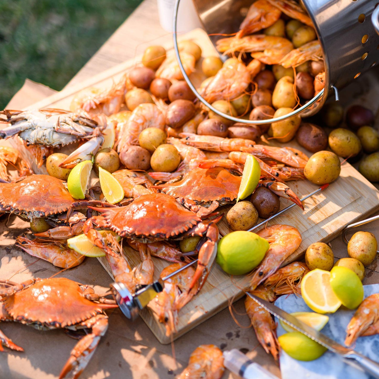 Barton 30QT Turkey Deep Fryer 37,000BTU Fish Fryer Pot Combo Boiler Steamer Roaster Clam Crawfish Pot Boiling Lid Seafood Cajun Gas Stove Burner Stand Injector