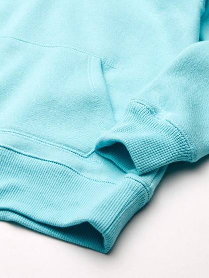 Amazon Essentials Toddler Girls' Pullover Hoodie Sweatshirt, Aqua Blue, 2T
