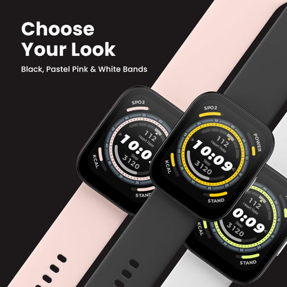 Amazfit Bip 5 Smart Watch 46mm, GPS, Amazon Alexa Built-in, Bluetooth Calling, 10-Day Battery, Heart-Rate & VO2 Max, Sleep Health Monitoring, AI Fitness Tracker App, for Android & iPhone, Pastel Pink