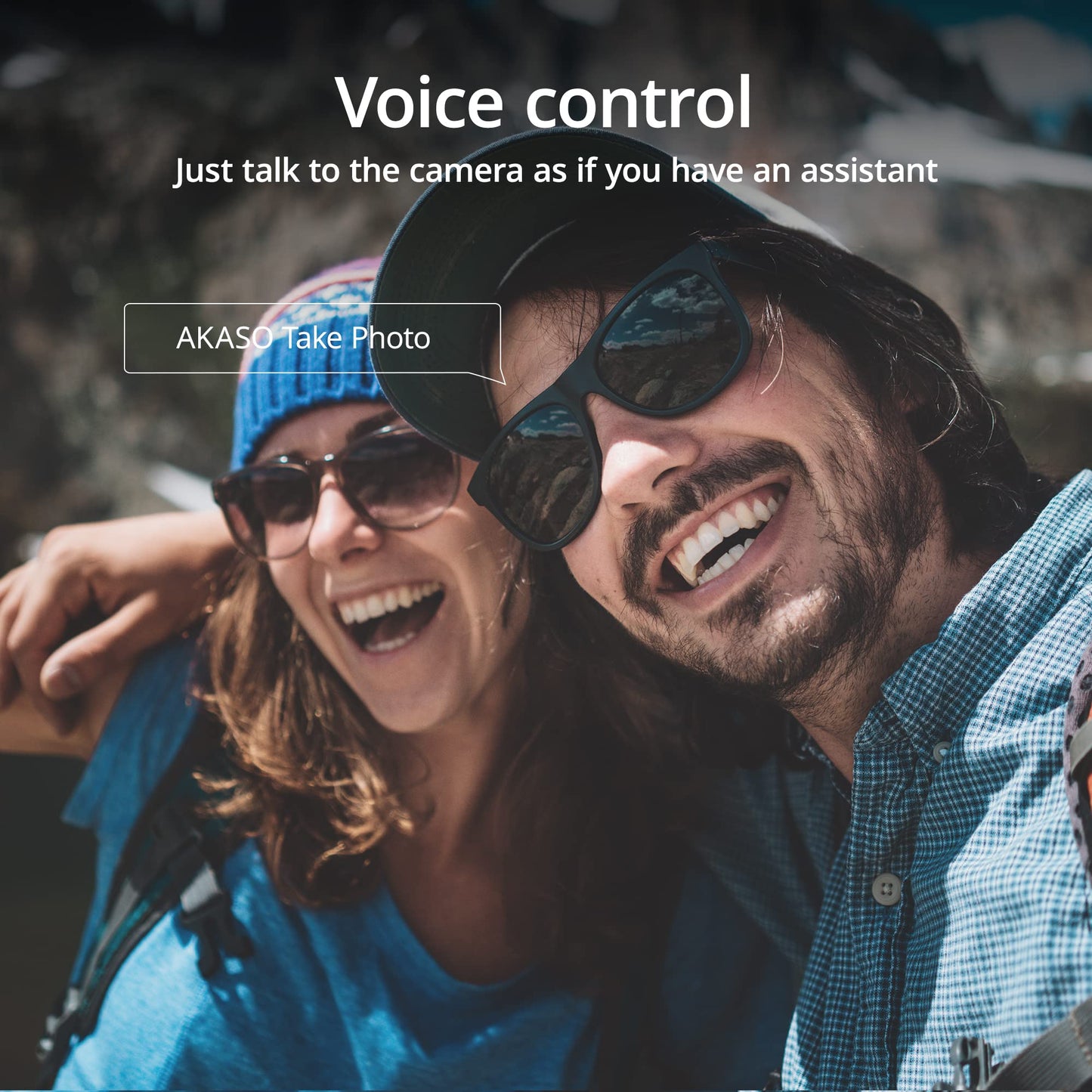 AKASO Brave 7 Action Camera 4K30FPS 20MP with 64GB U3 MicroSDXC Memory Card, Waterproof Camera with Touch Screen IPX8 33FT EIS 2.0 Zoom Support External Mic Voice Control with 2X 1350mAh Batteries