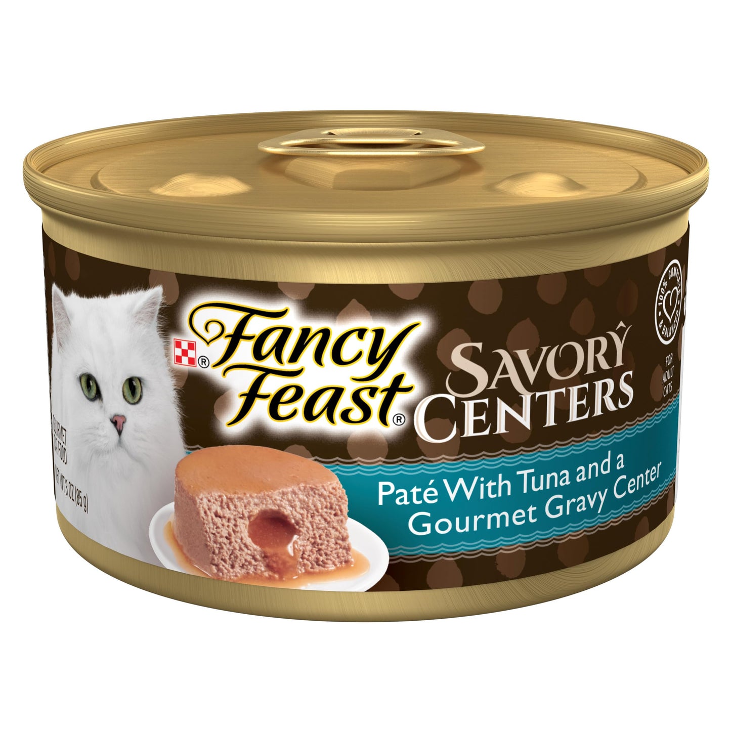 Purina Fancy Feast Savory Centers With Tuna Wet Cat Food Pate with Gourmet Gravy Center - (Pack of 24) 3 oz. Cans