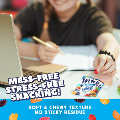 Welch's Fruit Snacks, Mixed Fruit & Summer Fruits Variety Pack, Great for School Lunches, Bulk Pack, Individual Single Serve Bags, 0.8 oz (Pack of 60)