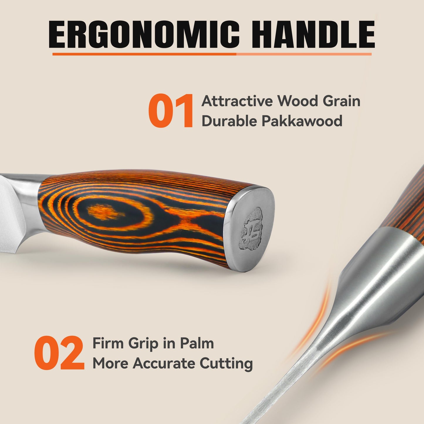 TUO Cheese Knife, Tomato Knife 5.5" Serrated Blade, High Carbon German Steel, Mutil-Use Non Stick Design, Pakkawood Handle - Fiery Phoenix Series