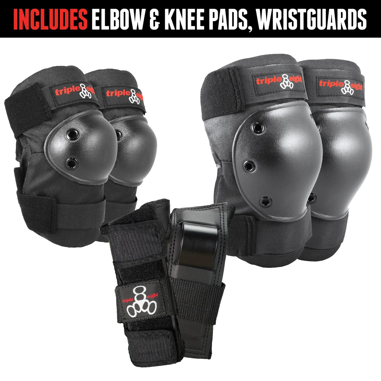 Triple Eight Saver Series Pad Set with Kneesavers, Elbowsavers and Wristsavers, Large