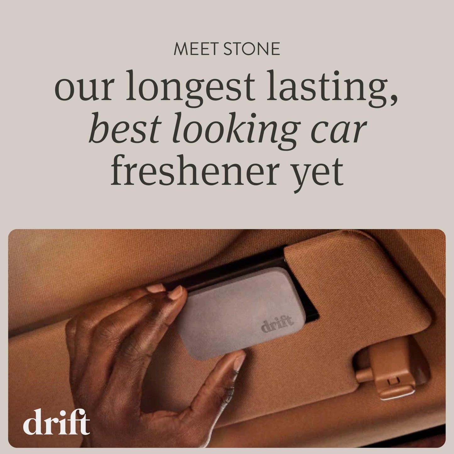 Drift Car Air Freshener - Stone Air Freshener - Car Odor Eliminator - Amber Scent Starter Kit