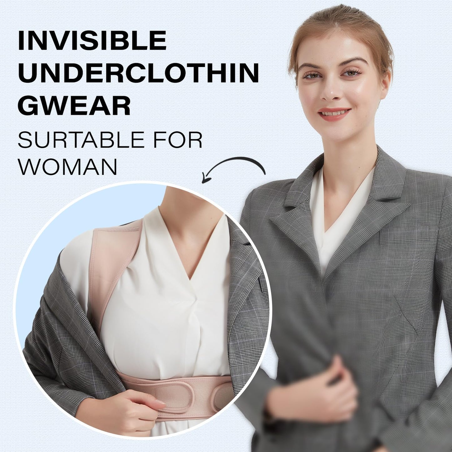 SHAPERKY Posture Corrector for Women and Men: Adjustable & Breathable Upper Back Brace - Posture Support for Sitting Work & Daily Use (Small/Medium)