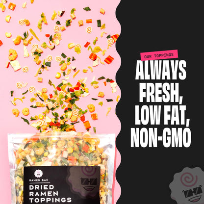 The Ramen Bae - Classic Seafood and Vegetables MIx, Dried Ramen Toppings - 14oz (14 oz., Classic Seafood and Veggie Mix)