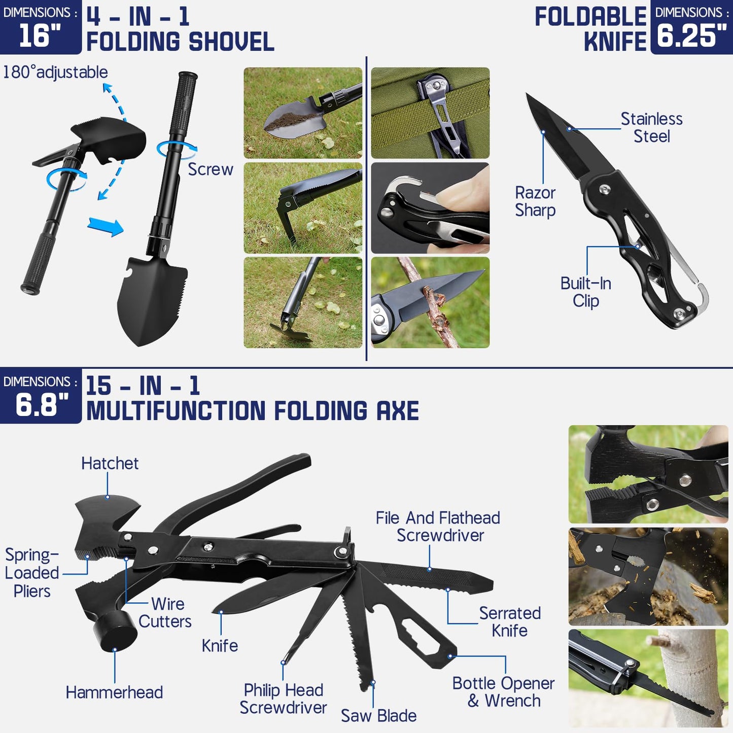 Survival Kits, 149Pcs Survival Gear First Aid Kit IFAK with Molle System Essential Camping Gear Emergency Medical Supplies for Car Fishing Hunting Outdoor Adventure, Camping Essentials