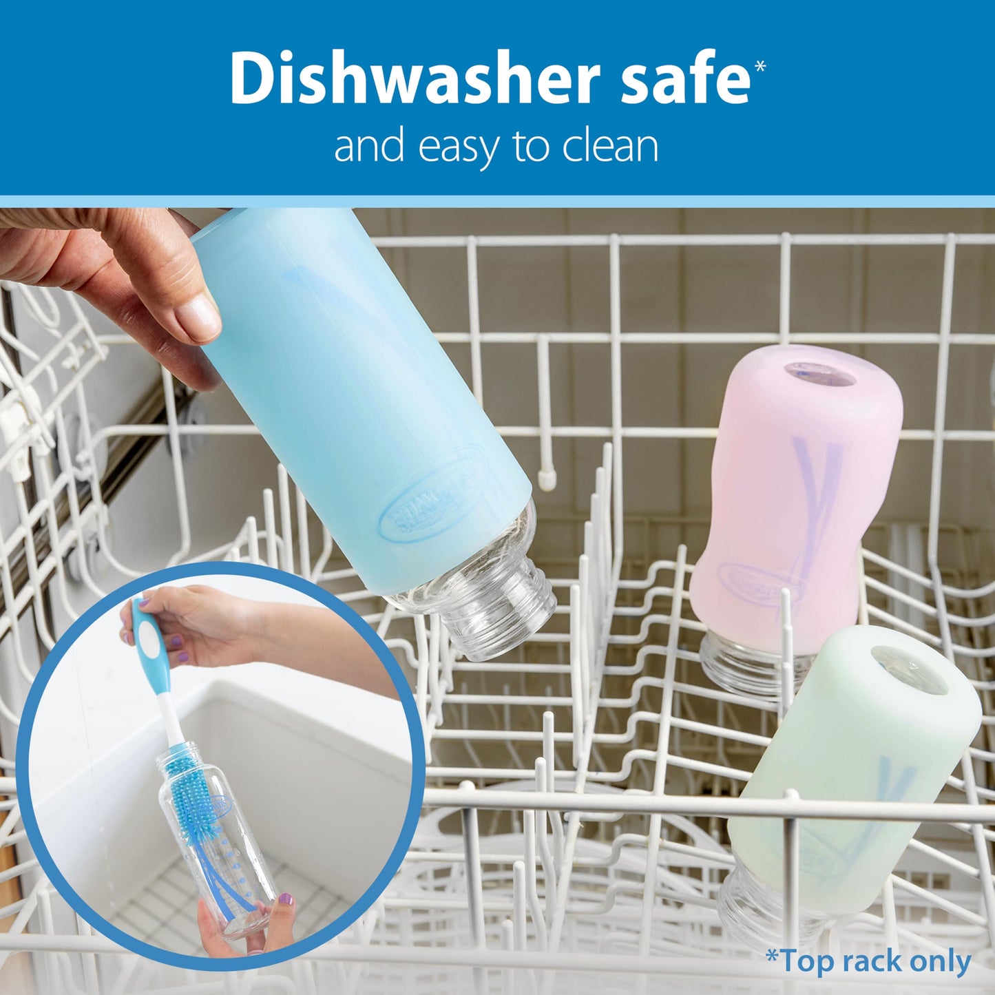 Dr. Brown's Anti-Colic Options+ Narrow Glass Baby Bottle with Level 1 Slow Flow Nipple, BPA-Free, 4 oz/120mL, 1-Pack